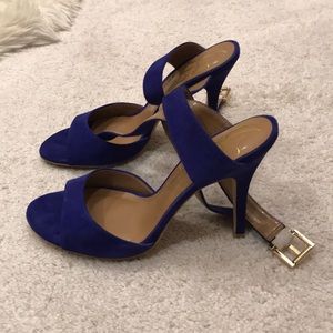 blue wrap around sandals!